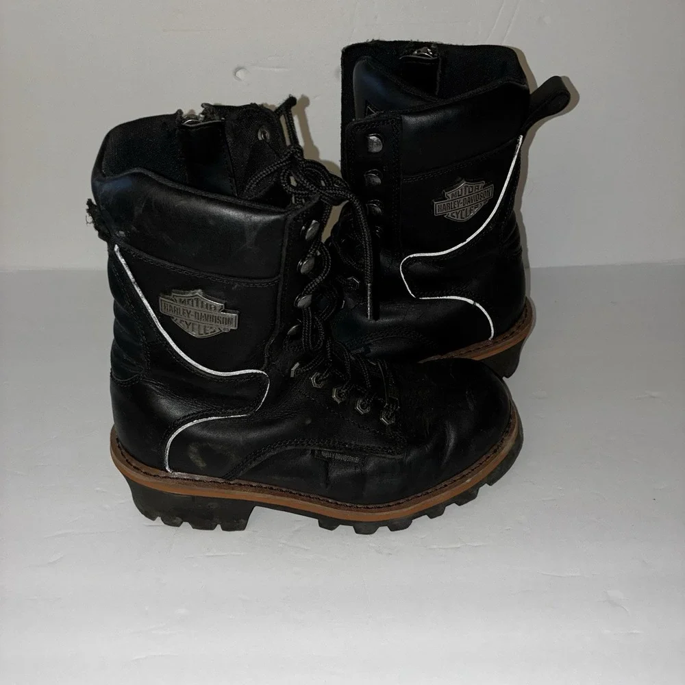 Harley Davidson Tyson Logger Black Motorcycle Boot Men's Sz 8